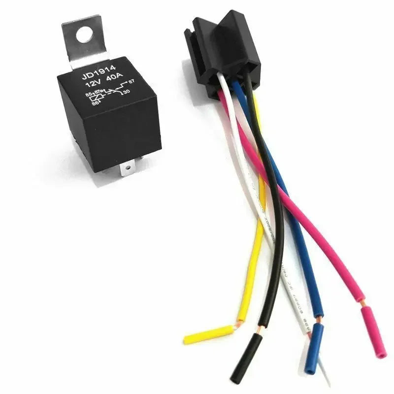 Automotive Relay 12V 5Pin 40A Car SPDT 5 Wires with Harness Socket One Click Shop