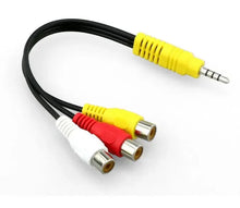 Load image into Gallery viewer, 2pcs 3.5mm Male to RCA Female Cable Composite Stereo Audio AV Adapter Cord