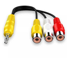 Load image into Gallery viewer, 2pcs 3.5mm Male to RCA Female Cable Composite Stereo Audio AV Adapter Cord