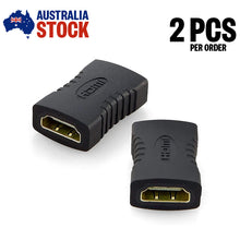 Load image into Gallery viewer, 2pcs HDMI Female To Female Coupler Joiner Adapter Extender Connector HDTV 1080p
