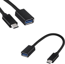 Load image into Gallery viewer, 2X TypeC OTG Adapter Cable USB3.1 Type-C Male to Female USB3.0 Data Sync Unbranded