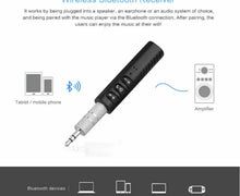 Load image into Gallery viewer, 2pcs Wireless Car Audio Bluetooth Receiver Adapter Stick with 3.5mm AUX Plug