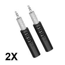 Load image into Gallery viewer, 2pcs Wireless Car Audio Bluetooth Receiver Adapter Stick with 3.5mm AUX Plug