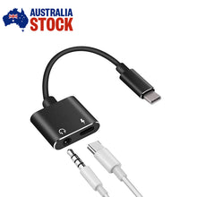 Load image into Gallery viewer, 2in1 Type C Splitter USB-C Charging to 3.5mm Audio Headphone Adapter for Samsung