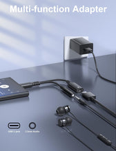 Load image into Gallery viewer, 2-in-1 60W Fast Charging USB Type C to 3.5mm Headphone Jack Dongle Cable