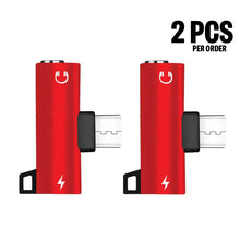 Load image into Gallery viewer, 2PCS 2-in-1 Type C to USB C 3.5mm Audio Jack Headphone AUX Data & Charge Adapter