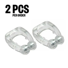 Load image into Gallery viewer, 2pcs Reusable Magnetic Anti Snoring Nasal Dilator Silicone Nose Clip Sleep Aid