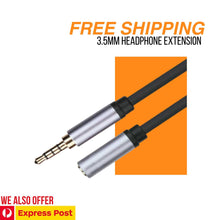 Load image into Gallery viewer, 3.5mm Headphone Extension Jack Male to Female Adapter Microphone Stereo Audio Cable 4 Pole Unbranded