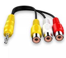 Load image into Gallery viewer, 3.5mm Male to RCA Female Cable Composite Stereo Audio AV Adapter Cord Unbranded
