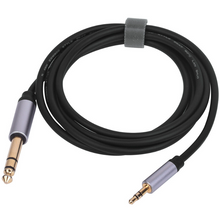Load image into Gallery viewer, 3.5mm to 6.5mm Cable Audio 1/8 to 1/4 inch Stereo Amplifier AUX Jack Adapter