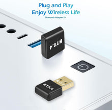 Load image into Gallery viewer, USB Bluetooth Adapter Bluetooth 5.4 Adapter for PC Plug & Play for Windows 11