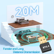 Load image into Gallery viewer, USB Bluetooth Adapter Bluetooth 5.4 Adapter for PC Plug & Play for Windows 11