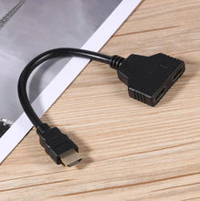 Load image into Gallery viewer, HDMI Splitter Y Adapter 1 Male To Dual HDMI 2 Female Cable Adapters Full HD 1080p Unbranded
