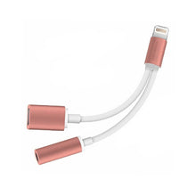 Load image into Gallery viewer, 2 in 1 iPad iPhone 8-Pin to 3.5mm Splitter Headphone Audio Adapter Charge Cable