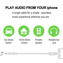 Load image into Gallery viewer, Apple MFi Certified 8-Pin to 3.5mm Male Audio Jack Cable