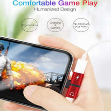 Load image into Gallery viewer, Dual Aux Audio Charge Adapter Converter Splitter for iPhone Unbranded