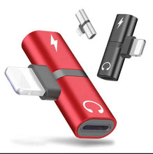 Load image into Gallery viewer, Dual Aux Audio Charge Adapter Converter Splitter for iPhone Unbranded