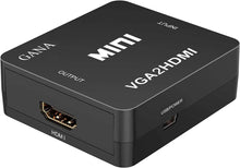 Load image into Gallery viewer, Mini VGA to HDMI Video Adapter Cable Converter with Audio Full HD 1080P with extra VGA TO VGA cable Unbranded