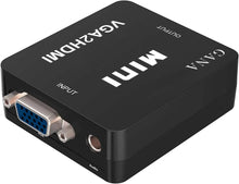 Load image into Gallery viewer, Mini VGA to HDMI Video Adapter Cable Converter with Audio Full HD 1080P with extra VGA TO VGA cable Unbranded