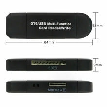 Load image into Gallery viewer, Micro USB OTG to USB 2.0 Adapter SD TF Micro Card Reader for Smartphones & PC