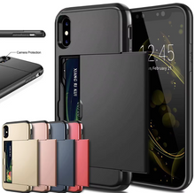 Load image into Gallery viewer, For iPhone Case X Series With Sliding Card Holder Wallet Armor