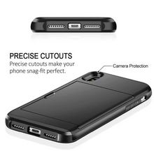 Load image into Gallery viewer, For iPhone Case X Series With Sliding Card Holder Wallet Armor