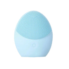 Load image into Gallery viewer, Silicone Facial Cleanse Brush Electric Ultrasonic Vibration Massage Pore Cleaner