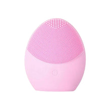 Load image into Gallery viewer, Silicone Facial Cleanse Brush Electric Ultrasonic Vibration Massage Pore Cleaner