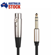 Load image into Gallery viewer, XLR Female to TRS 1/4 6.35mm Male Audio Cable Microphone Stereo Jack