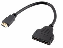 Load image into Gallery viewer, 1 in 2 Out HDMI Splitter 1.4  with Cable Duplicator Amplifier Full HD 1080p Unbranded