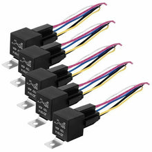 Load image into Gallery viewer, 12V 40 Amp Car SPDT Automotive Relay DC 5 Pin 5 Wires with Harness Socket Unbranded