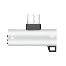 Load image into Gallery viewer, 2 in 1 Type C to USB C 3.5mm Audio Jack Headphone AUX & Sync Data & Charge Adapter Unbranded
