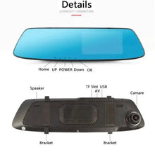 Load image into Gallery viewer, 4.3" Rear View Mirror Dash Car Reverse Camera Kits Double Cam FHD 1080P One Click Shop