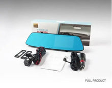 Load image into Gallery viewer, 4.3" Rear View Mirror Dash Car Reverse Camera Kits Double Cam FHD 1080P One Click Shop