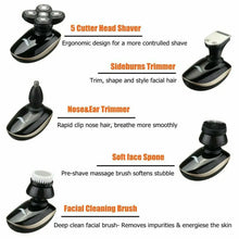Load image into Gallery viewer, 5 in 1 4D Rechargeable Electric Razor Shaver Waterproof Cordless Trimmer Bald Head Unbranded