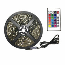 Load image into Gallery viewer, 5V 500CM USB LED Strip Light RGB 5050 TV Back COLOUR CHANGING + 24 IR Remote Unbranded