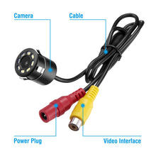 Load image into Gallery viewer, 8 LED Car Backup Rear View Reverse Parking HD Camera Night Vision Cam Waterproof Unbranded