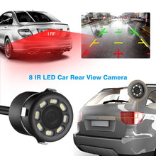 Load image into Gallery viewer, 8 LED Car Backup Rear View Reverse Parking HD Camera Night Vision Cam Waterproof Unbranded