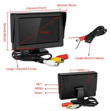 Load image into Gallery viewer, Car Rear View Kit 4.3" TFT LCD Monitor +HD IR Night Vision Reversing Camera FLC Unbranded