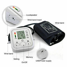 Load image into Gallery viewer, Digital Blood Pressure Monitor Upper Arm Automatic BP Machine Heart Rate Monitor Unbranded