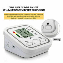Load image into Gallery viewer, Digital Blood Pressure Monitor Upper Arm Automatic BP Machine Heart Rate Monitor Unbranded