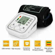 Load image into Gallery viewer, Digital Blood Pressure Monitor Upper Arm Automatic BP Machine Heart Rate Monitor Unbranded