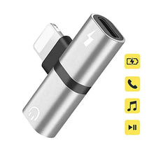 Load image into Gallery viewer, Dual Aux Audio Charge Adapter Converter Splitter for iPhone Unbranded