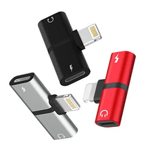 Load image into Gallery viewer, Dual Lightning Audio Charge Adapter Converter Splitter for iPhone Unbranded