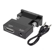 Load image into Gallery viewer, HDMI Female To VGA Male Converter Adapter 1080P Stereo Audio Output USB Power Unbranded