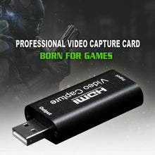 Load image into Gallery viewer, HDMI Video Capture Card USB 2.0/1080p HD Recorder for Video Live Streaming Game Unbranded