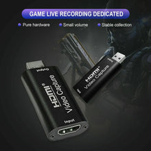 Load image into Gallery viewer, HDMI Video Capture Card USB 2.0/1080p HD Recorder for Video Live Streaming Game Unbranded