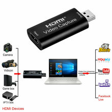 Load image into Gallery viewer, HDMI Video Capture Card USB 2.0/1080p HD Recorder for Video Live Streaming Game Unbranded