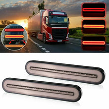 Load image into Gallery viewer, Halo Neon Pair 100LED Stop Flowing Turn Signal Brake Rear Tail Light Trailer Truck Unbranded