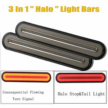 Load image into Gallery viewer, Halo Neon Pair 100LED Stop Flowing Turn Signal Brake Rear Tail Light Trailer Truck Unbranded